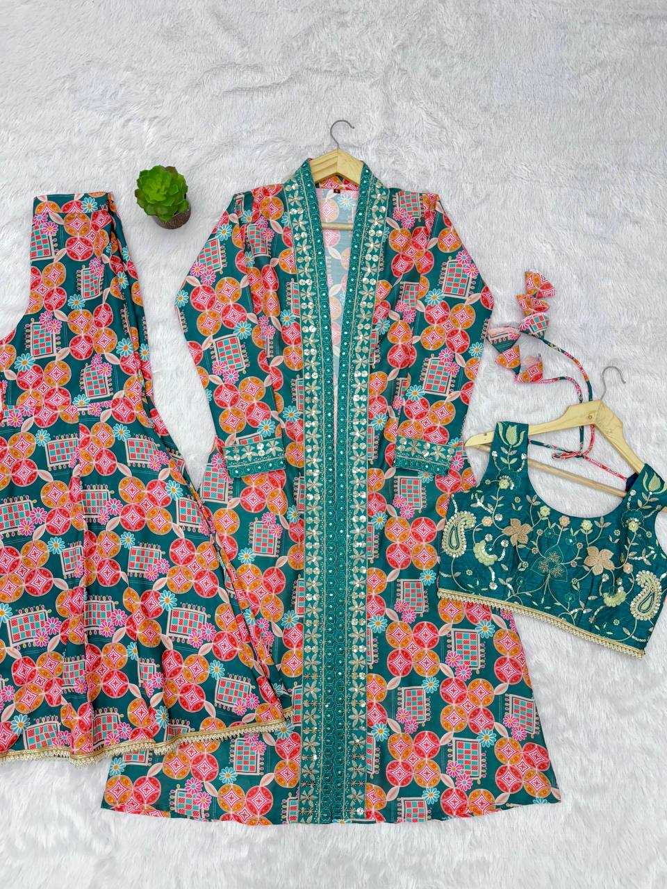 Heavy Muslin  Sharara Salwar Suits Indo Western Dresses